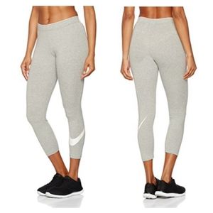 *RARE* GRAY Nike Club Crop Logo Legging